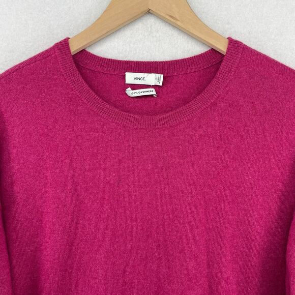 VINCE Cashmere Sweater Womens XS 100% Luxury Tunic Jumper Pullover Pink - Picture 3 of 15